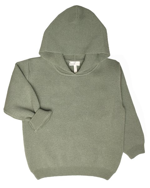 Felpa in maglia ragazzi in pura lana merino ultrafine