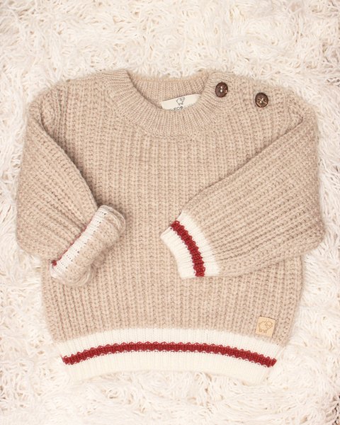 Maglione neonati unisex in pura lana merino ultrafine
