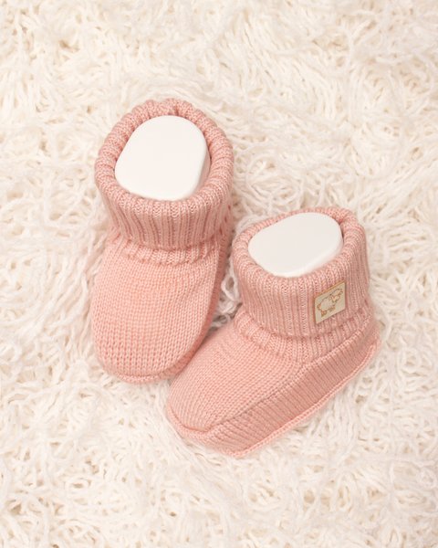 Scarpine neonato pura lana merino leggere
