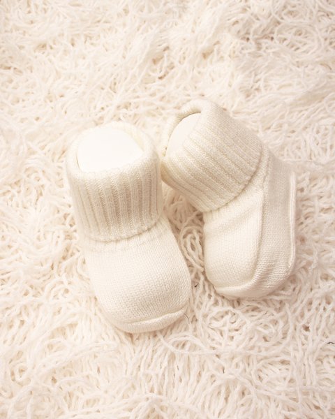 Scarpine neonato in puro cotone bio