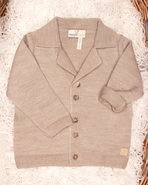 Giacchina neonato blazer in pura lana merino