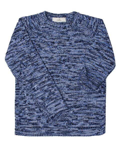 Mouliné crew neck sweater for children