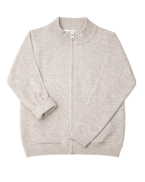 Maglia  con zip in puro cotone bio per bambini