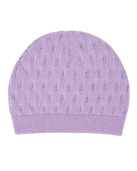 Berretto glicine puro cotone bio