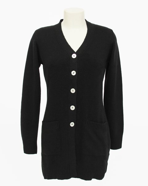 Cardigan lungo cashmere blend donna
