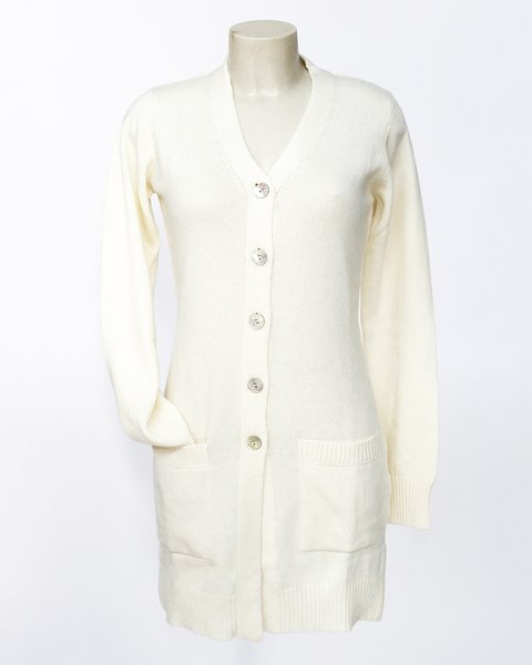 Cardigan lungo cashmere blend donna