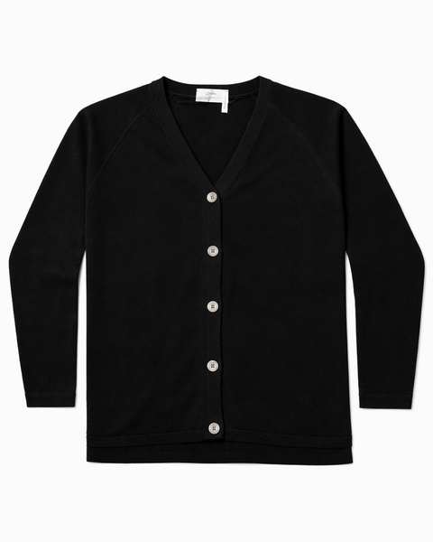 Cardigan a v scatola donna cotone