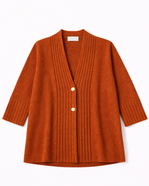 Cardigan over coste cashmere blend donna