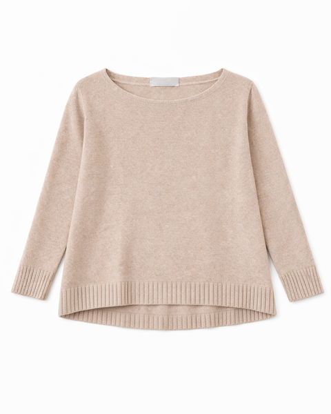 Women's blend cashmere barchetta crew-neck