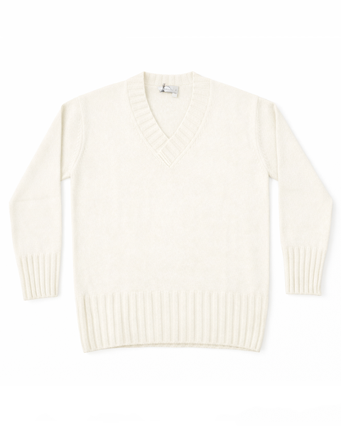 Maglia scollo v sport cashmere blend donna