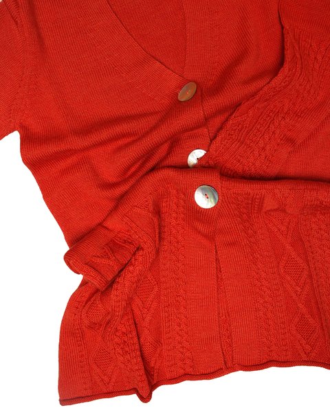 Cardigan lungo losanghe pura lana donna