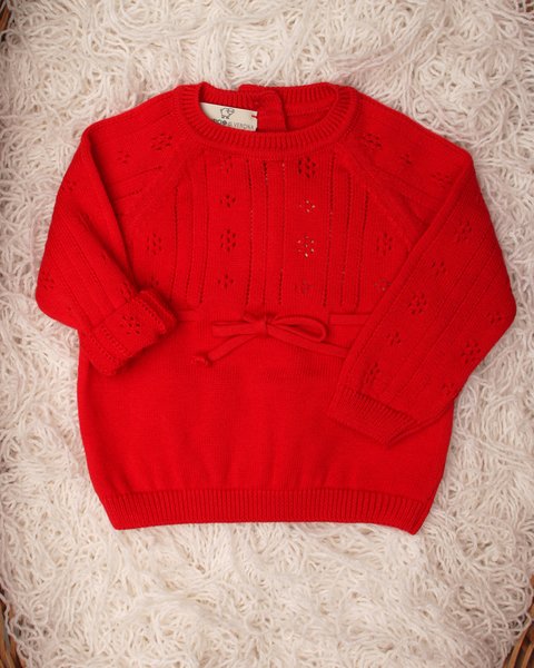 Girocollo manica lunga amaranto in puro cotone bio neonata