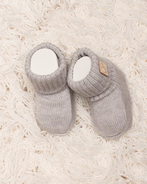 Scarpine neonato pura lana merino leggere