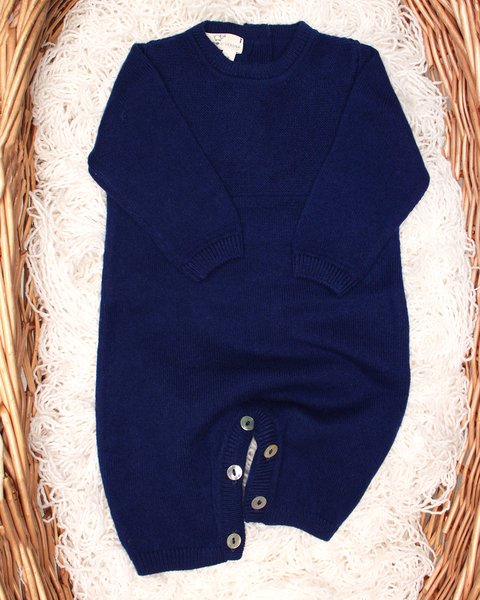 Pure cashmere newborn sleepsuit