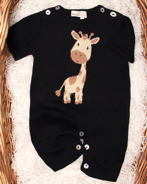 Tutina neonato corta in puro cotone bio - sweet savana