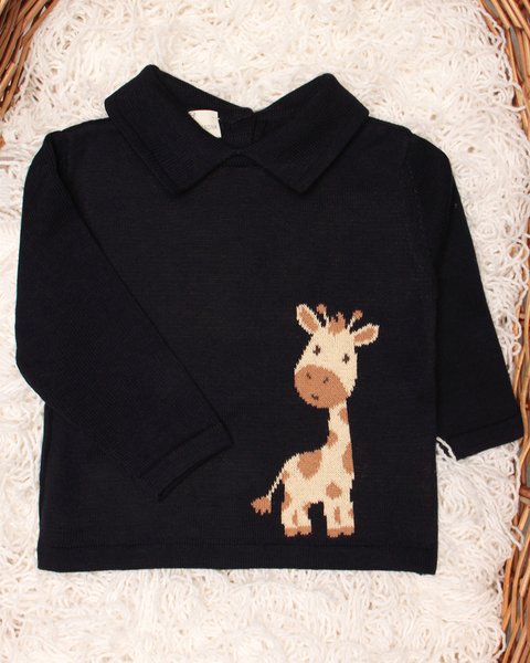 Maglia neonati colletto in puro cotone bio - sweet savana