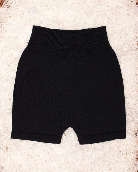 Pantalone corto in maglia neonati di puro cotone bio