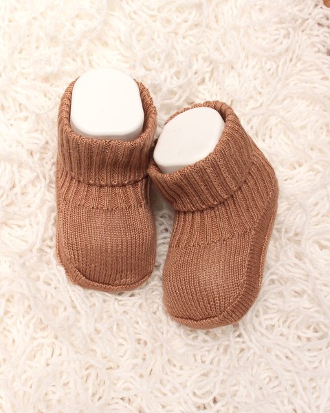 Scarpine nascita in bamboo e cotone neonati - aura