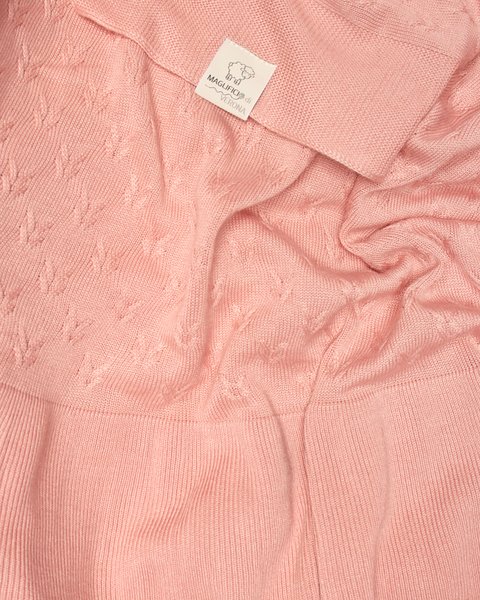 Copertina culla in bamboo e cotone naturali - aura traforata