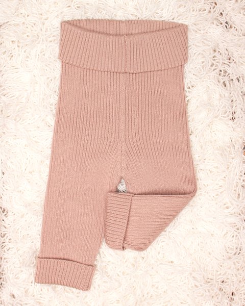 Leggings costina neonati in puro cotone bio