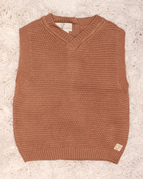 Gilet neonato in bamboo e cotone naturali - aura