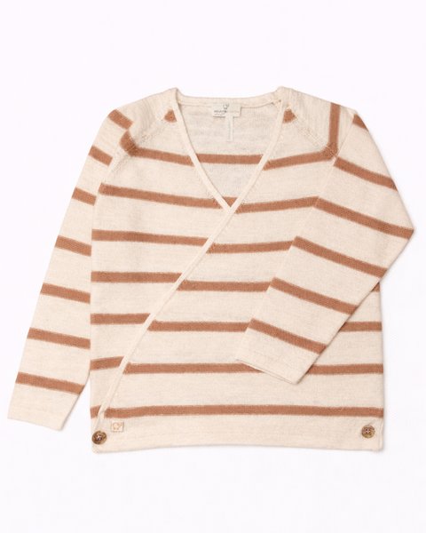 Cradigan incrocio in lino e cotone bambini - linum