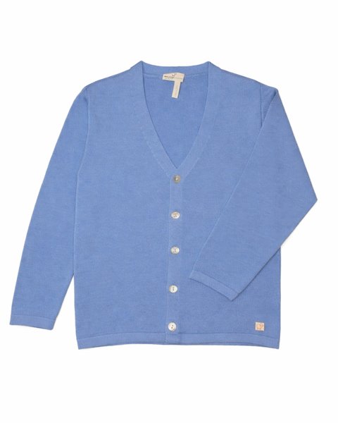 Cardigan scollo v in puro cotone bio bambino