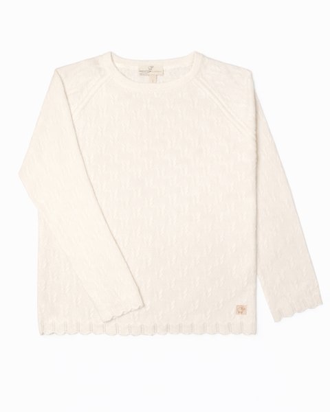 Maglia manica lunga bamboo e cotone bio bimba - aura traforato