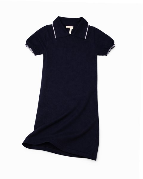 Vestito manica corta in cotone biologico bimba - marilù