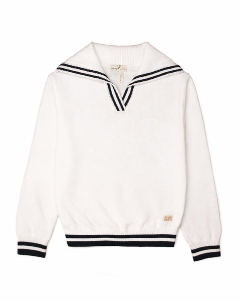 Maglioncino collo marinara in cotone biologico - marilù