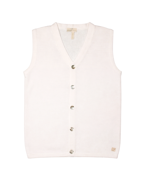 Gilet aperto in cotone biologico bambino