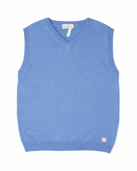 Gilet scollo v in cotone biologico bambino