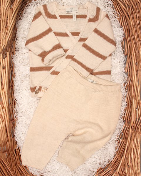 Completo neonati lungo in lino e cotone - linum