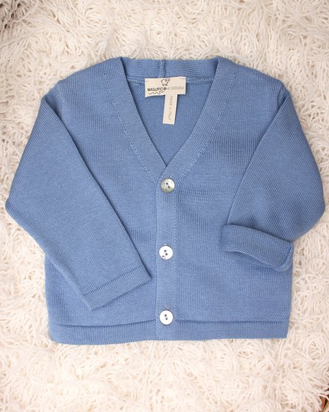 Cardigan basico scollo v puro cotone bio neonati