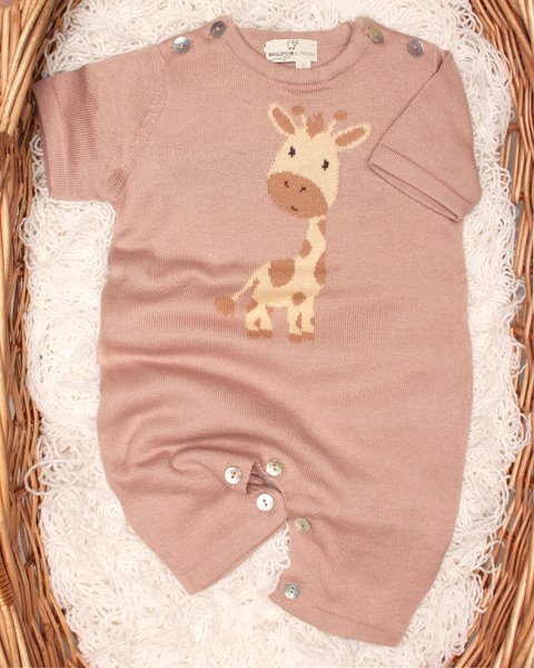 Tutina neonato corta in puro cotone bio - sweet savana