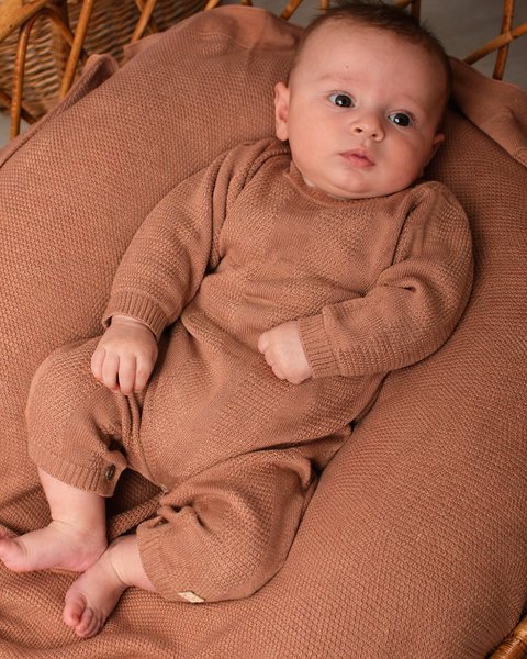 Tutina in maglia di bamboo e cotone naturali - aura