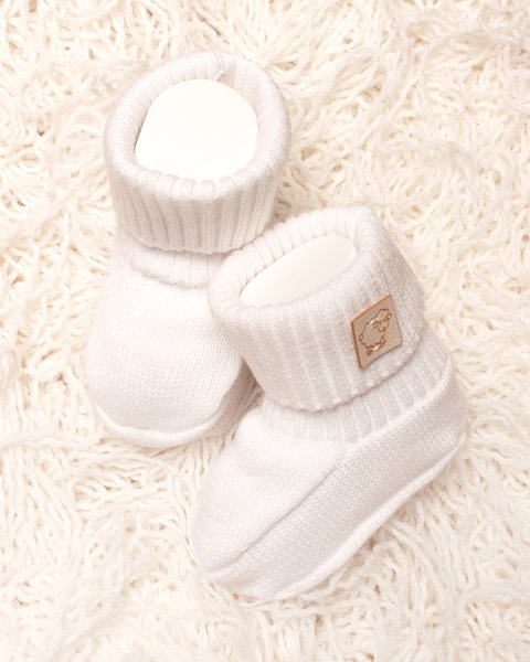 Scarpine neonato in puro cotone bio