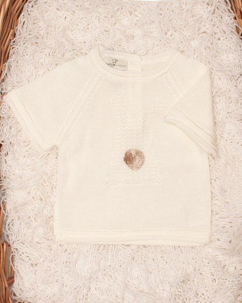 Maglia corta in puro eucalipto neonati - little bunny