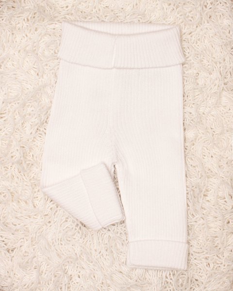 Leggings costina neonati in puro cotone bio