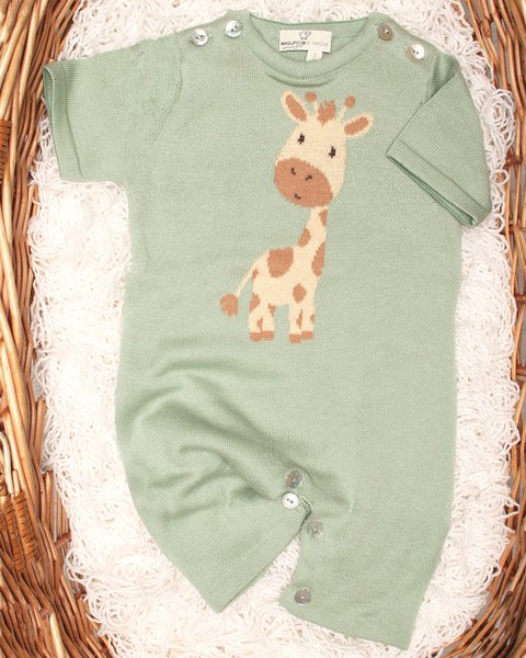 Tutina neonato corta in puro cotone bio - sweet savana