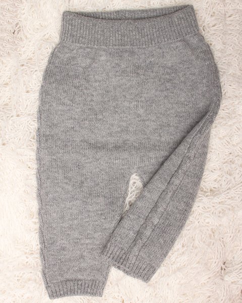 Ghettina trecce neonati in pura lana merino ultrafine