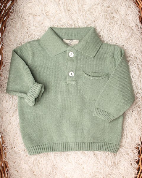 Polo manica lunga cotone bio neonati