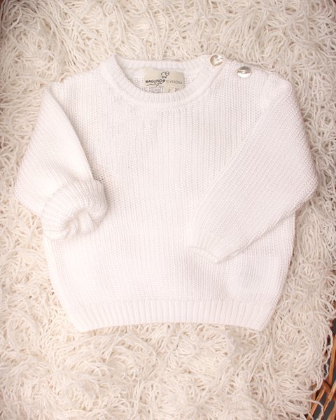 Girocollo in maglia in  puro eucalipto neonati - eucalyptus