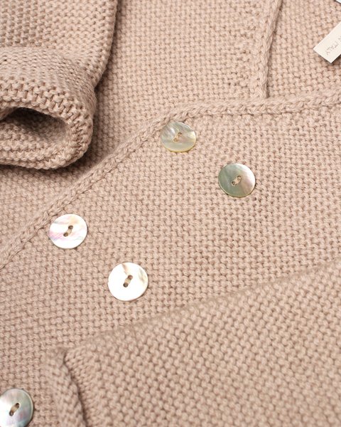 Giacchina lana doppiopetto neonati in pura lana merino