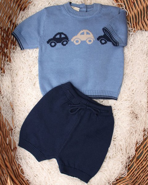 Completo corto timo puro cotone bio neonati