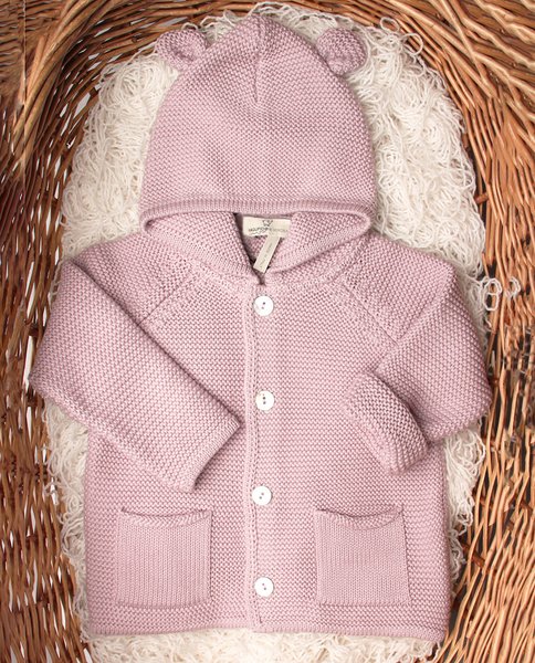 Cappottino cappuccio orecchie puro cotone bio