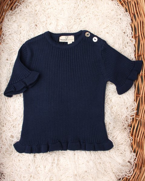 Maniche corte costine puro cotone bio neonata