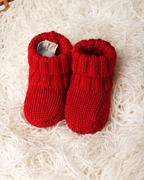 Scarpine nascita pura lana merino