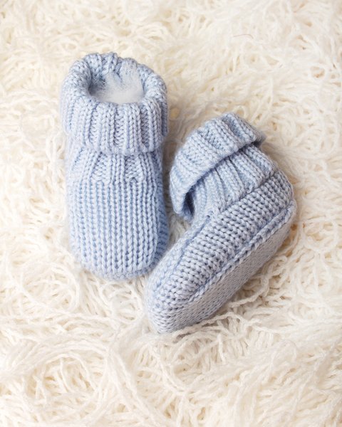 Scarpine nascita pura lana merino