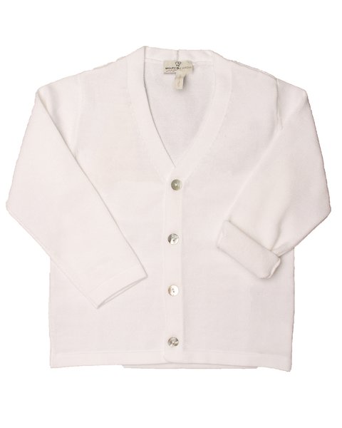 Cardigan scollo v in puro cotone bio bambino